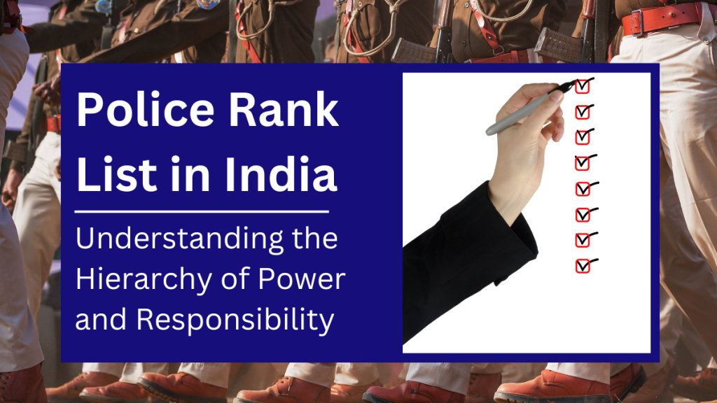 Police rank list in India