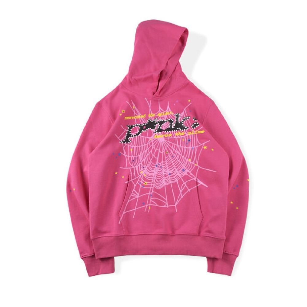 pink sp5der hoodie