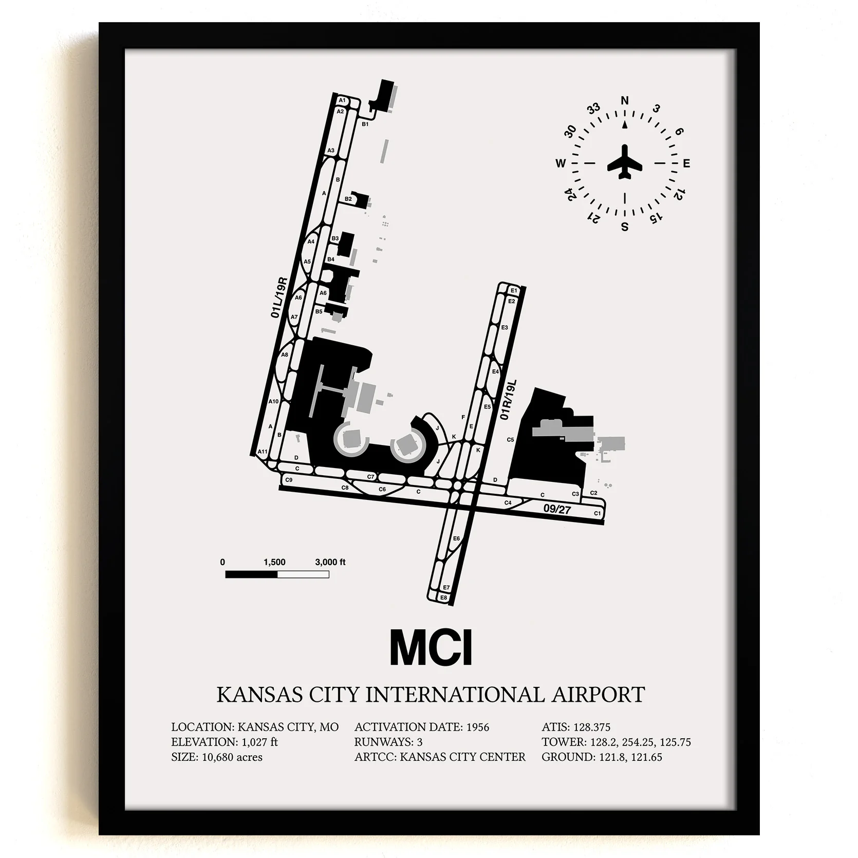 Map of Kansas City Airport