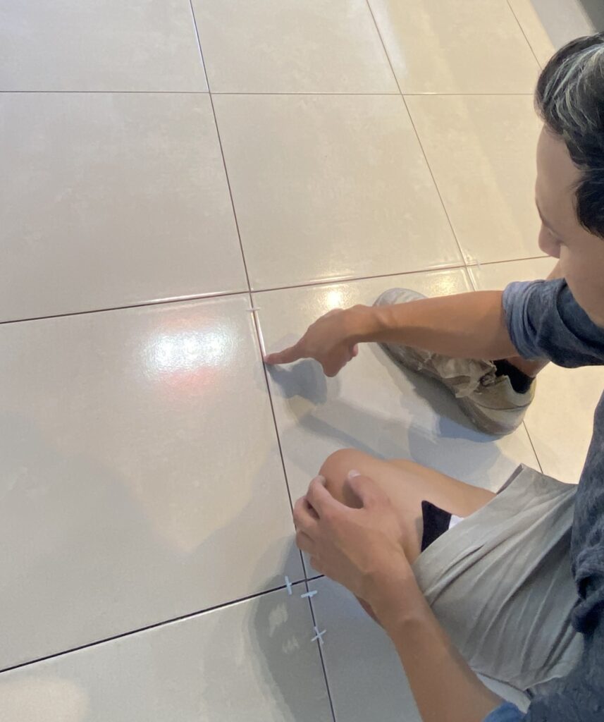 Placing tile over tile