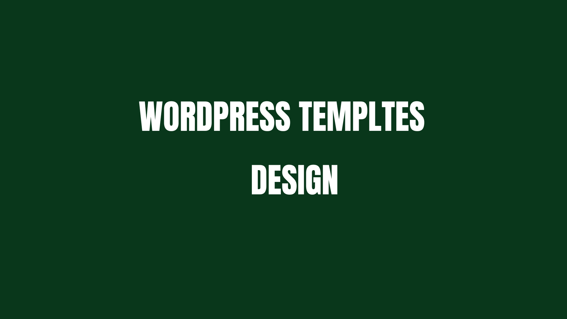 wordpress template design