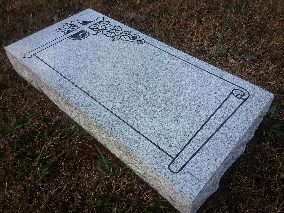 flat headstone grave markers