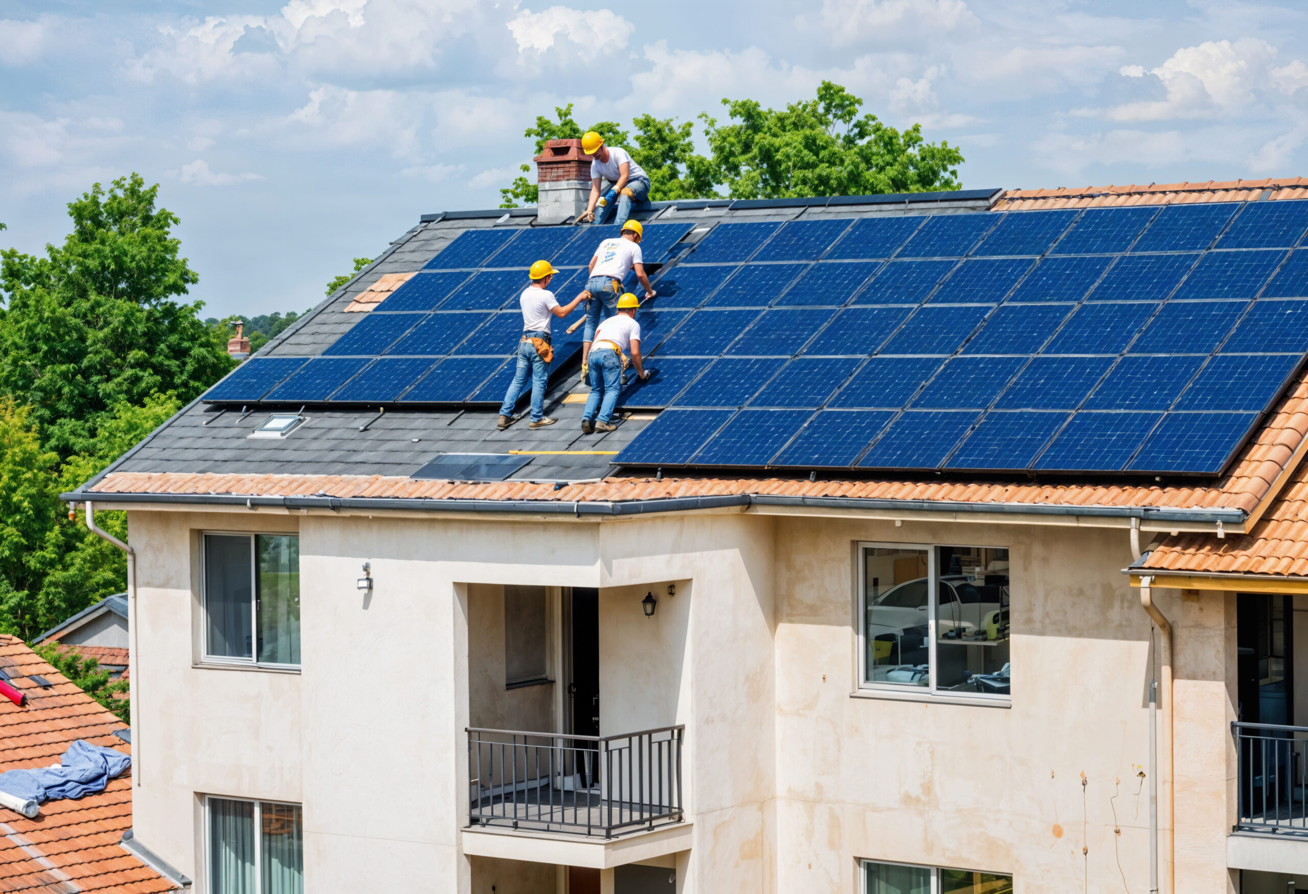 home-based solar panel installation