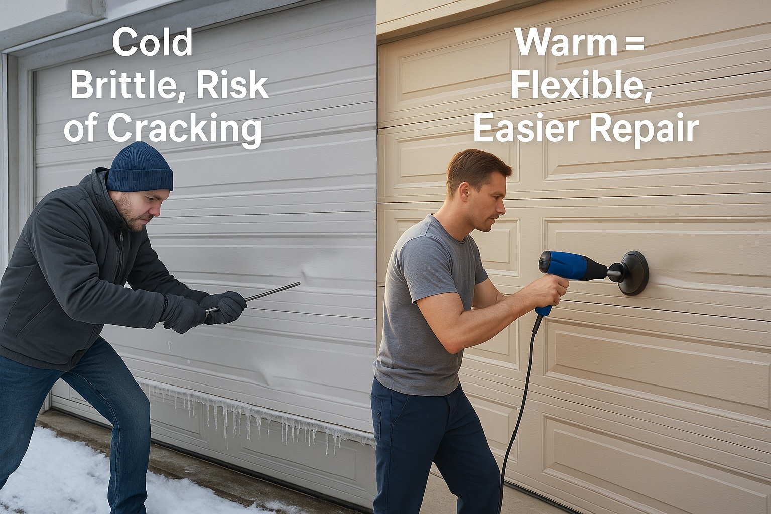 How Does Temperature Affect Garage Door Dents Repair?