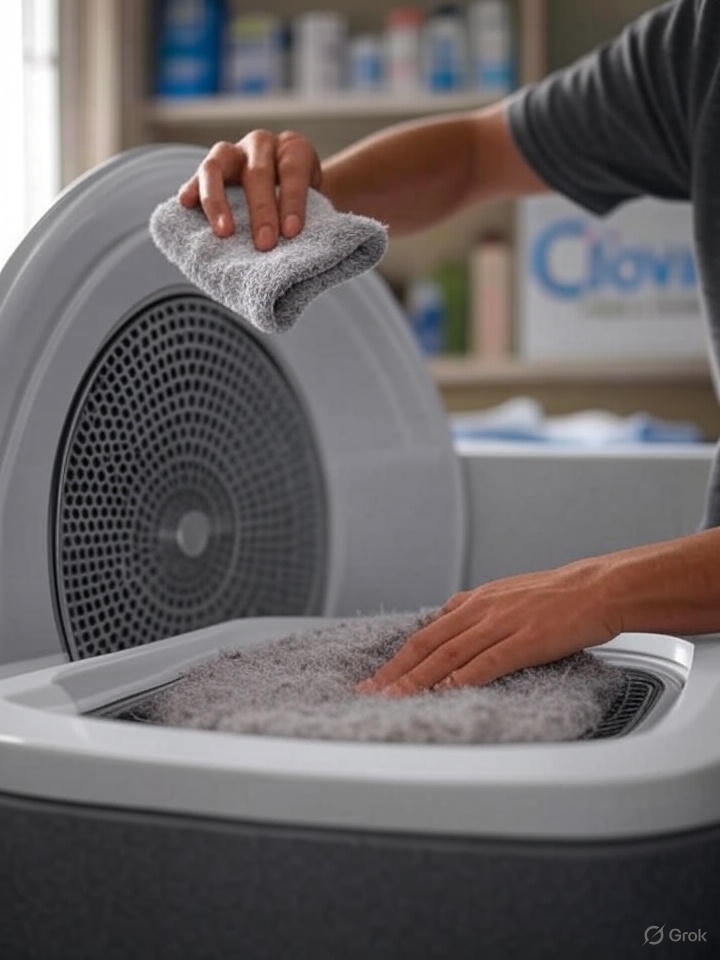 Clovis cleaning Dryer Lint Trap
