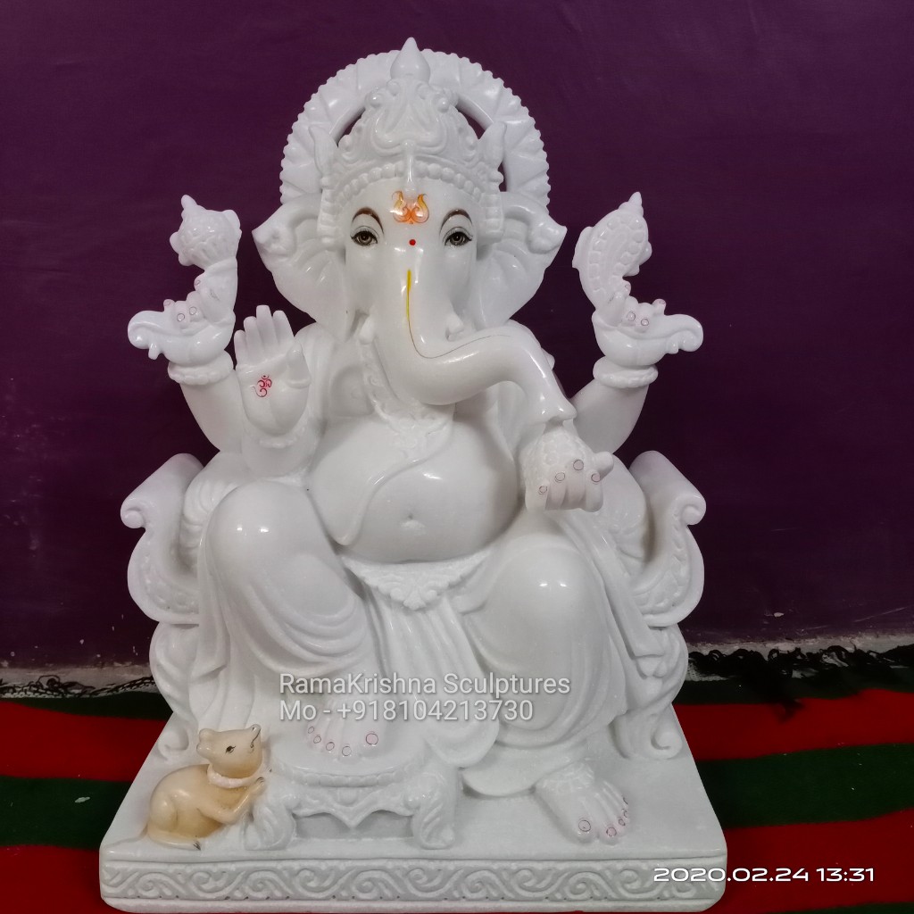 White Marble Ganesh Murti​