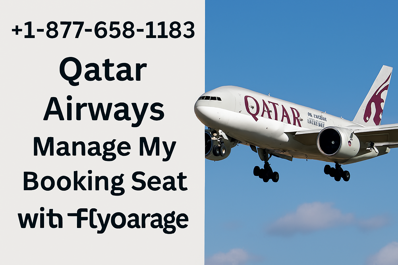 +1-877-658-1183 Qatar Airways Manage My Booking Seat with FlyoGarage