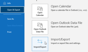  Click on Open & Export