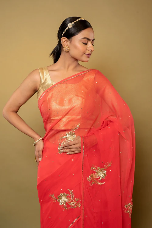 Pure Chiffon Saree Collection Showcasing Trendy Colors Designs
