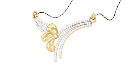 Mangalsutra with Diamond Pendant