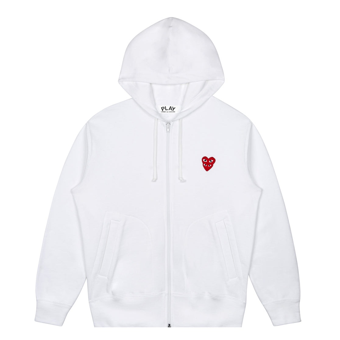 Hooded-Sweatshirt-with-Double-Red-Heart-White