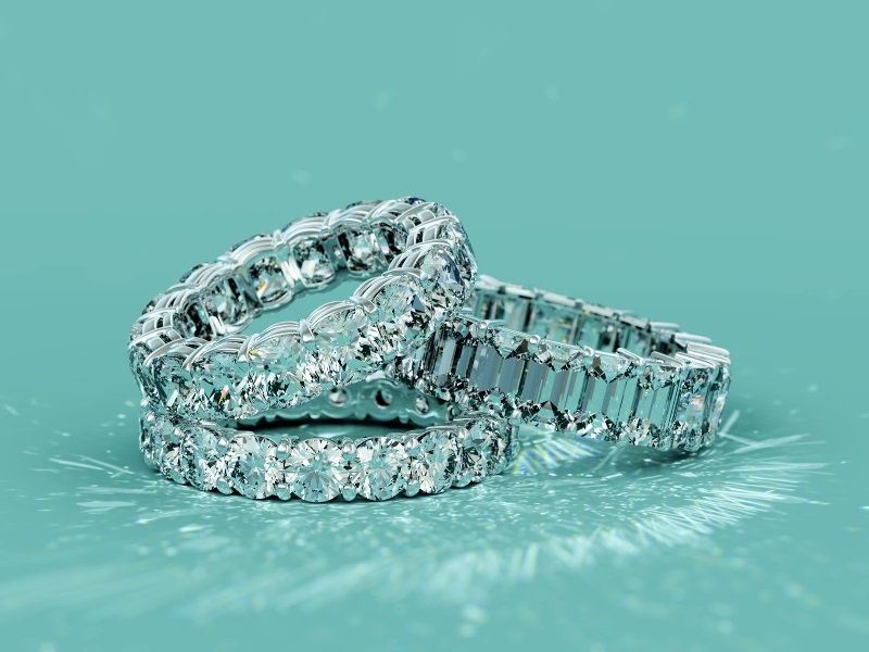 three eternity rings