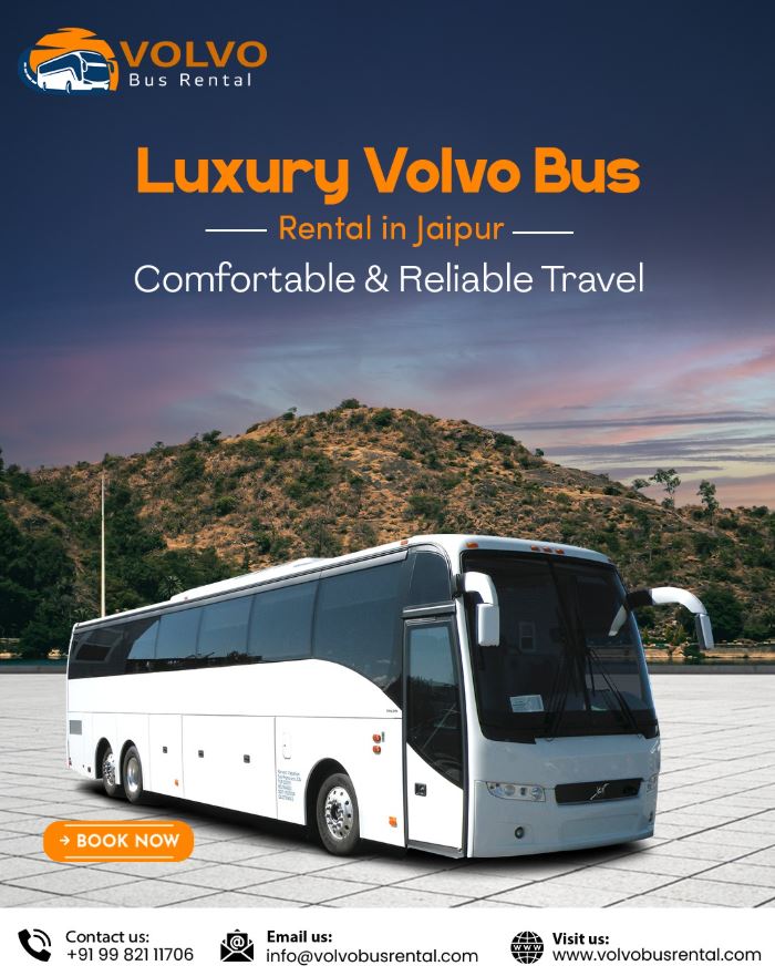 45 seater Volvo Bus rental Jaipur
