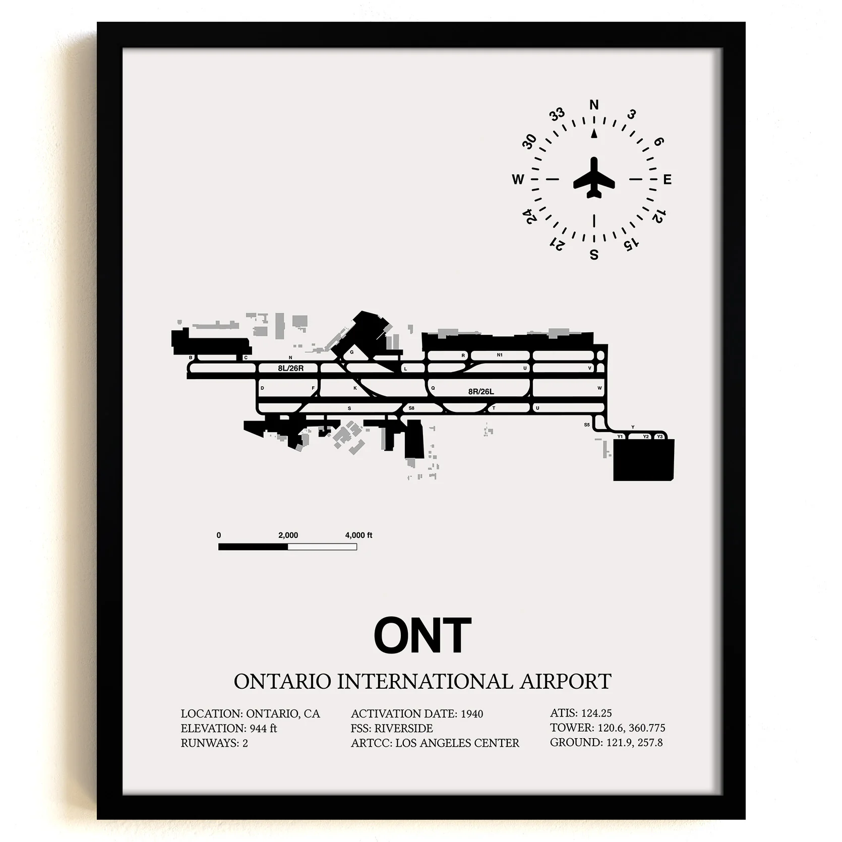 Map of Ontario Airport