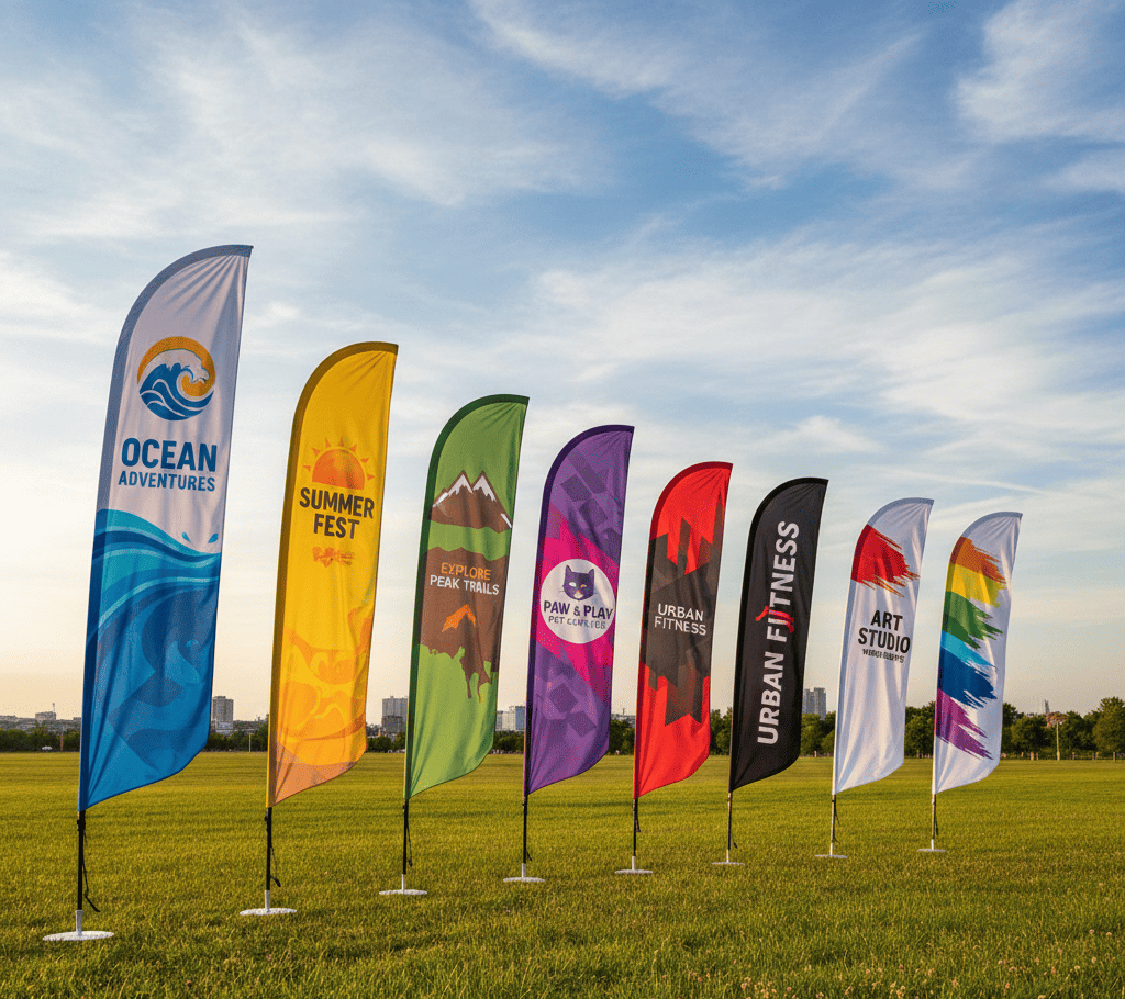 Custom Feather Flag for Business Promotion