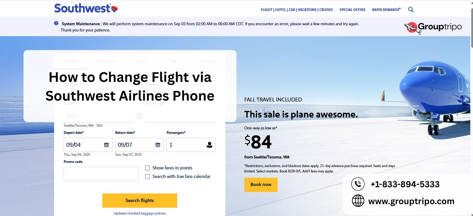 How to Change Flight via Southwest Airlines Phone