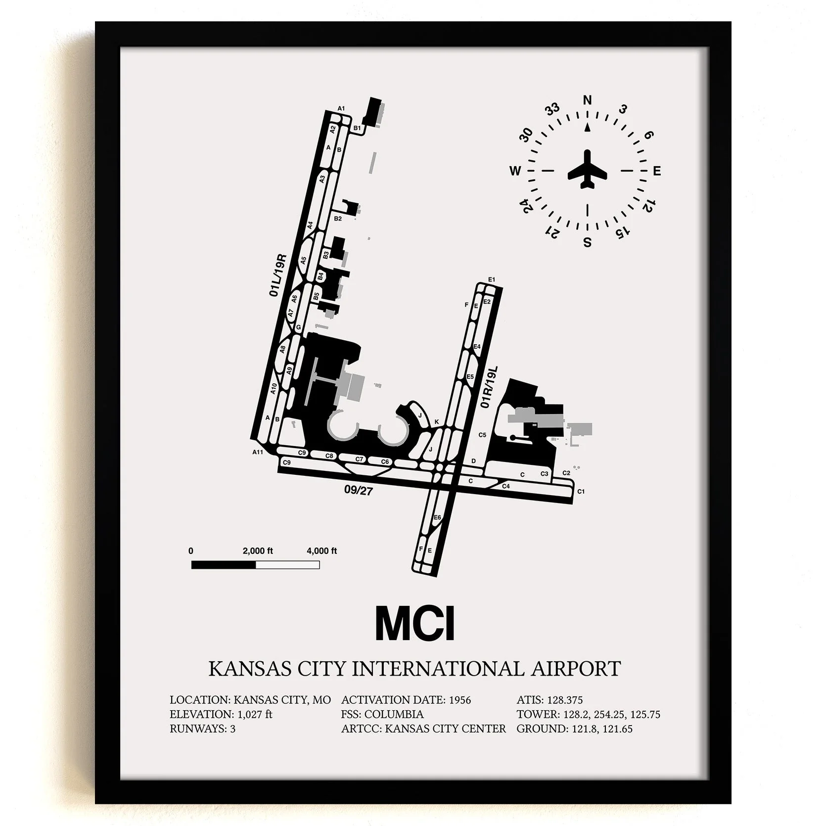 Map of Kansas City Airport