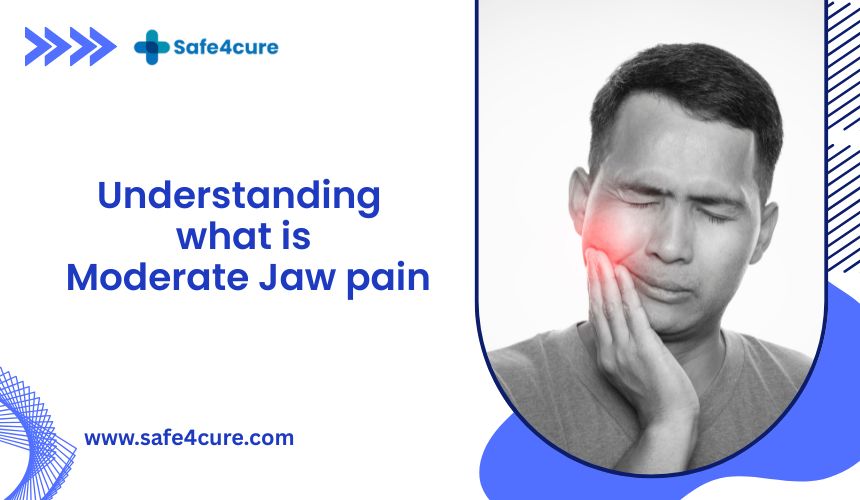 Person holding their jaw due to moderate jaw pain and discomfort