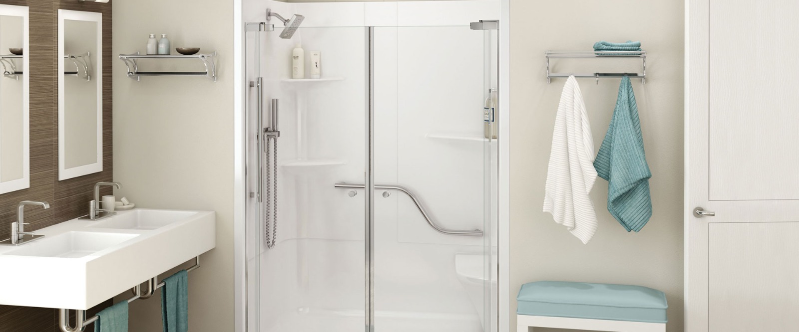 Hygienic wall-mounted toilet cubicle system for commercial washrooms