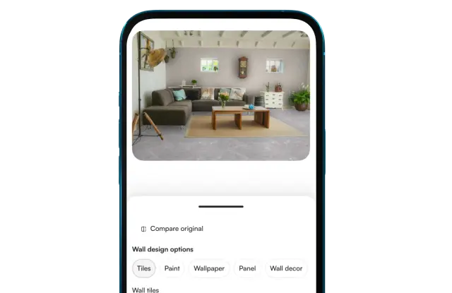 instant tile preview in room